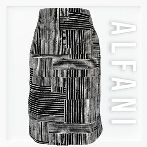 Alfani Stretch Pull On Abstract Pencil Skirt sz S